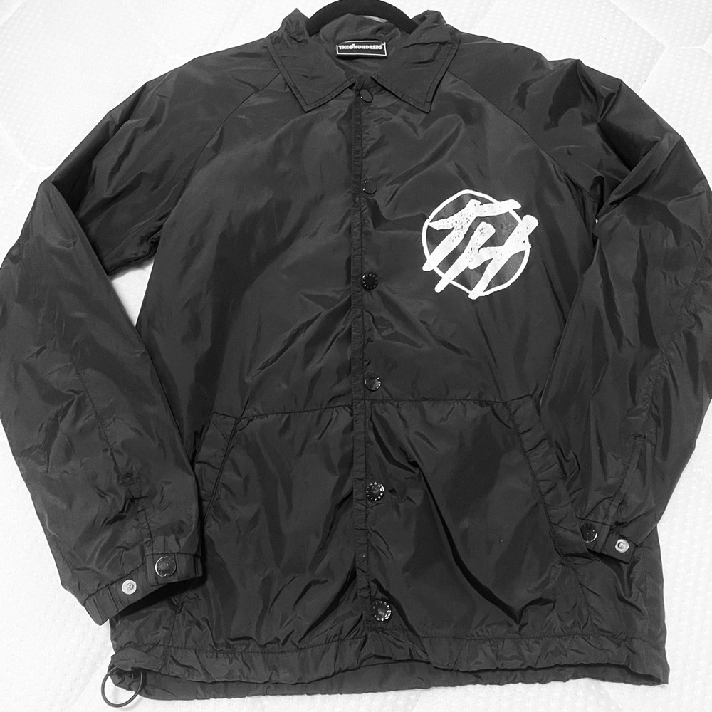 The Hundreds black windbreaker nylon coach jacket